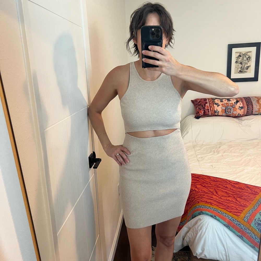 NWT Wilfred mini heather tank dress